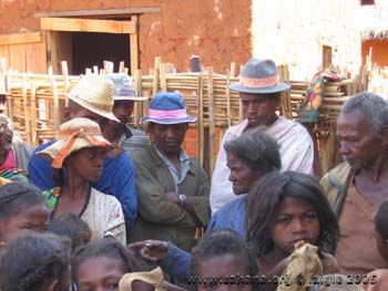 community meeting in Madagascar